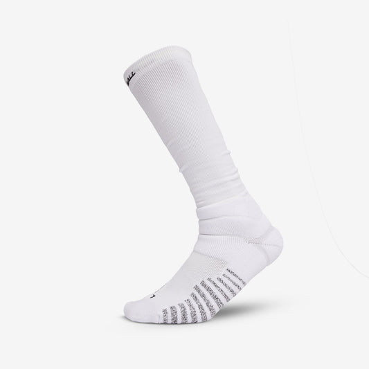 PADDED GRIP LONG SOCKS (WHITE) - We Ball Sports