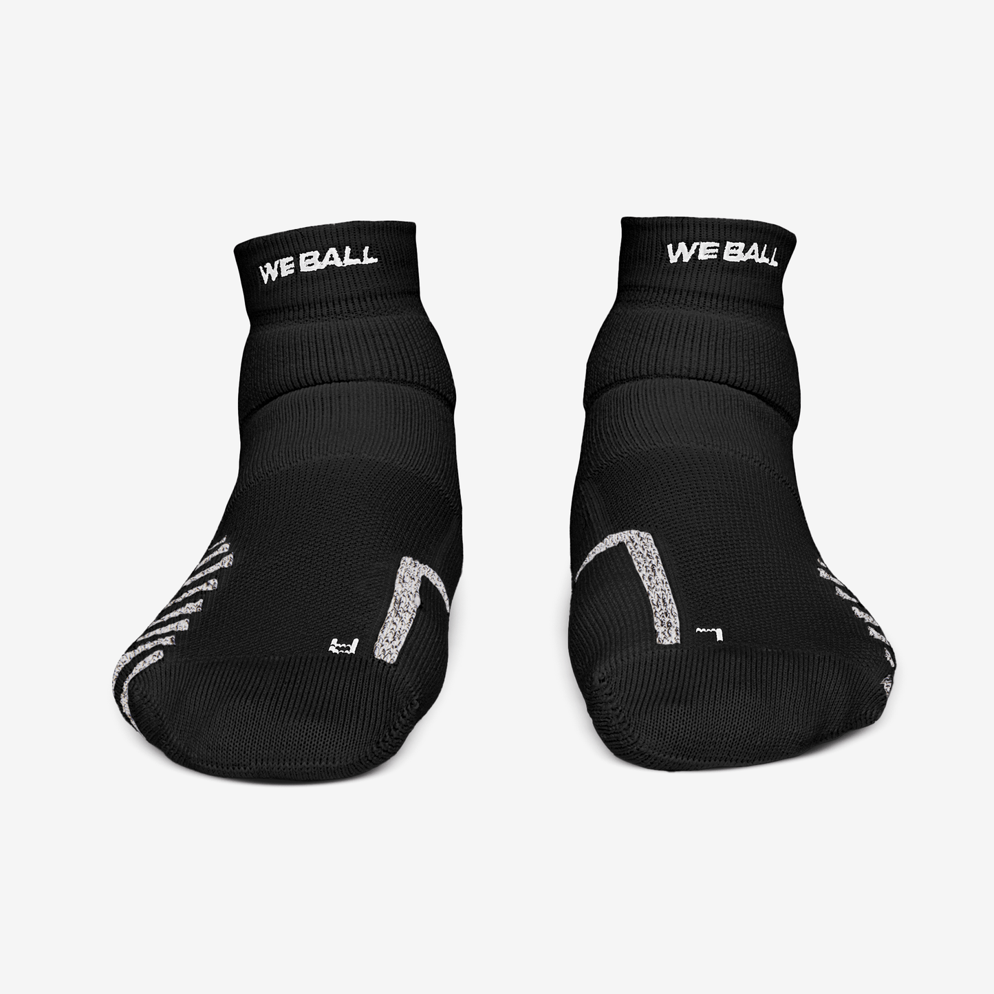 PADDED GRIP QTR SOCKS (BLACK) - We Ball Sports