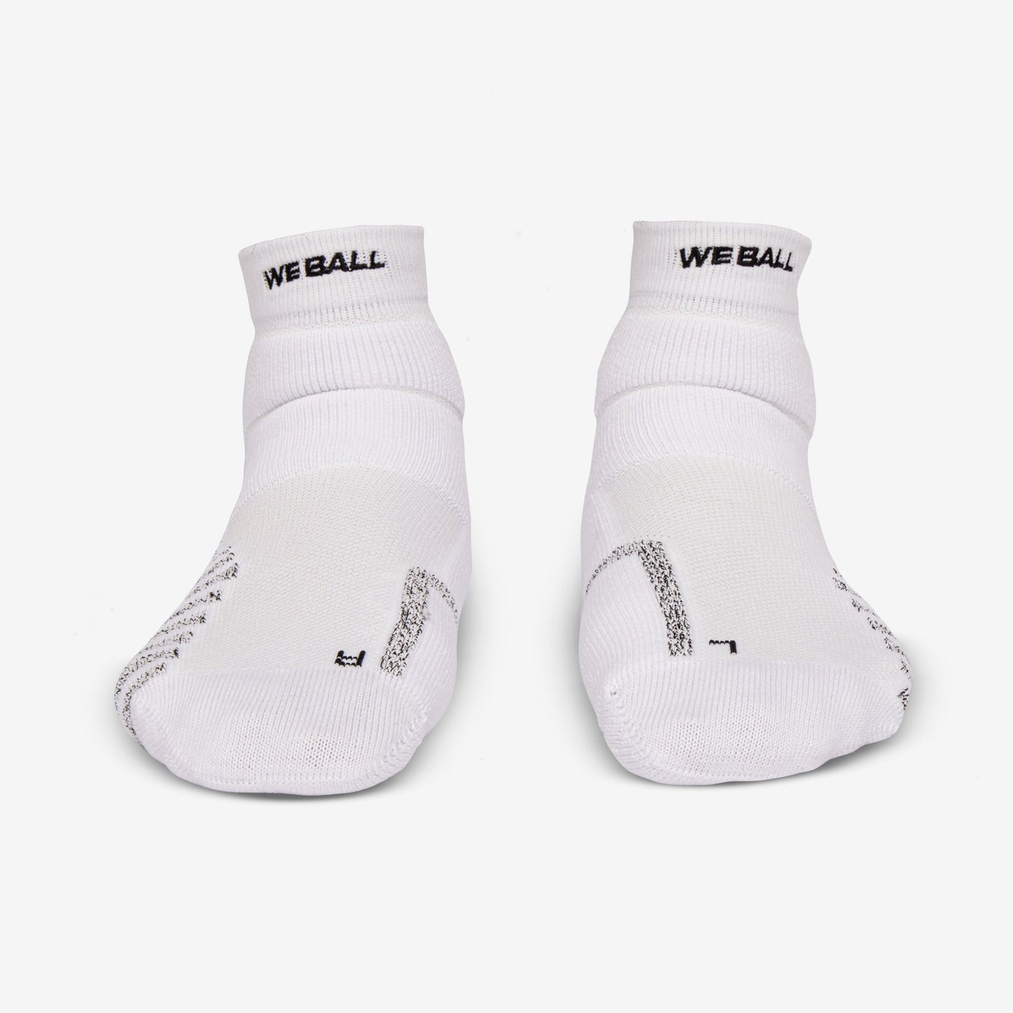 PADDED GRIP QTR SOCKS (WHITE) - We Ball Sports