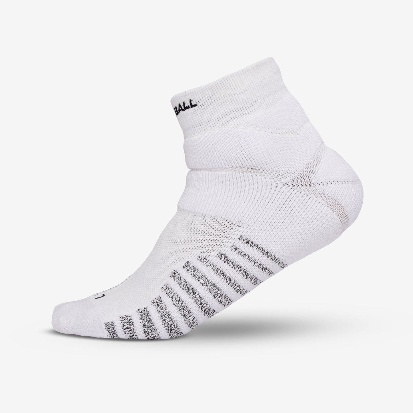 PADDED GRIP QTR SOCKS (WHITE) - We Ball Sports