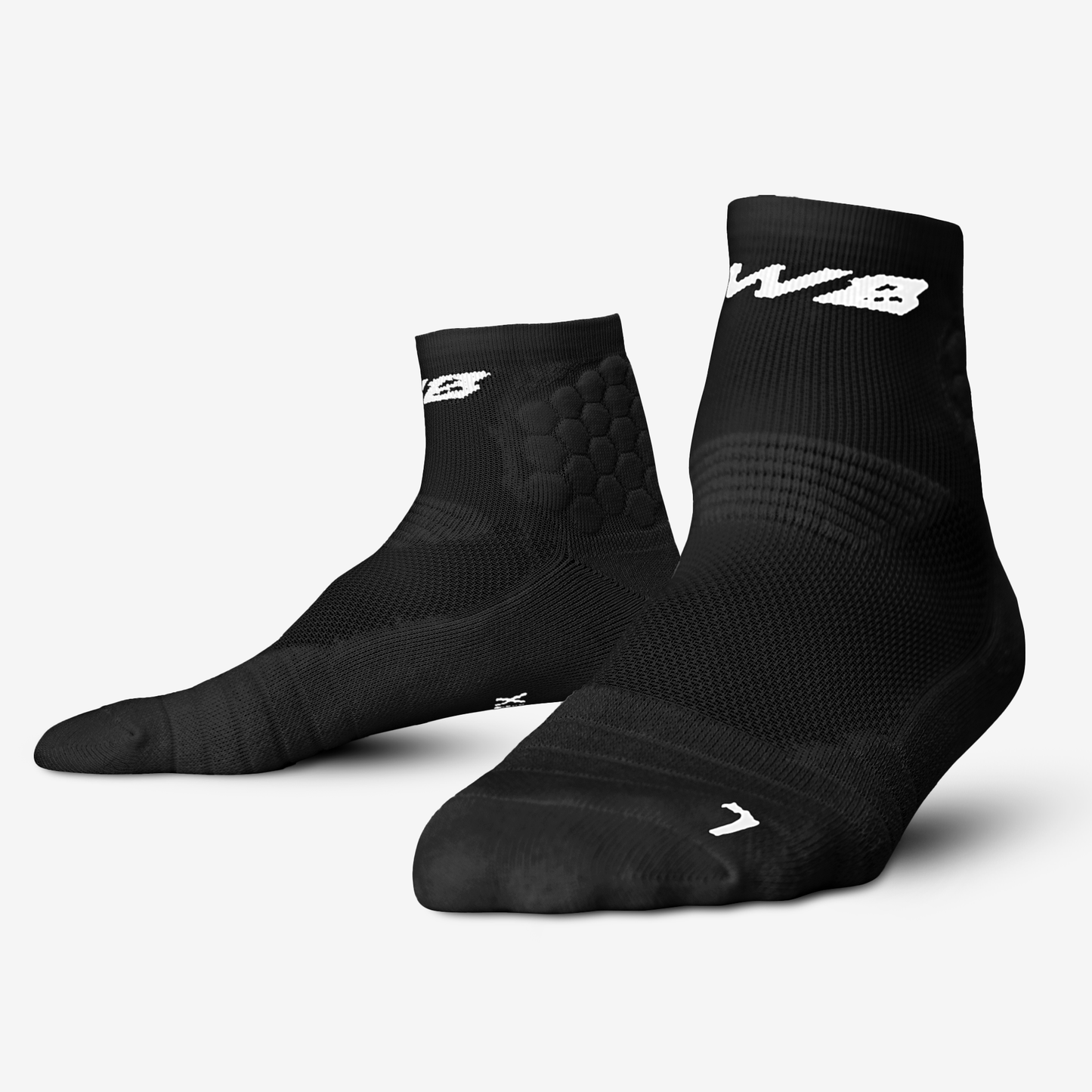 PADDED QTR SOCKS 2.0 (BLACK) - We Ball Sports