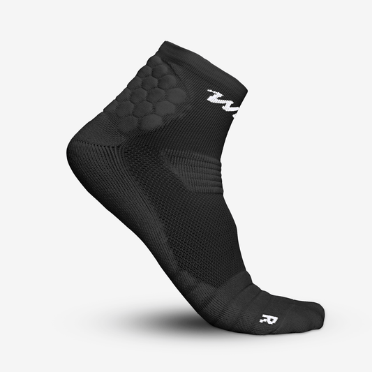 PADDED QTR SOCKS 2.0 (BLACK) - We Ball Sports