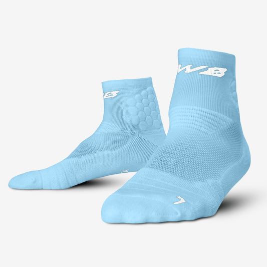 PADDED QTR SOCKS 2.0 (CAROLINA BLUE) - We Ball Sports