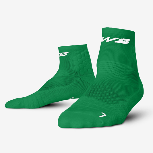 PADDED QTR SOCKS 2.0 (GREEN) - We Ball Sports