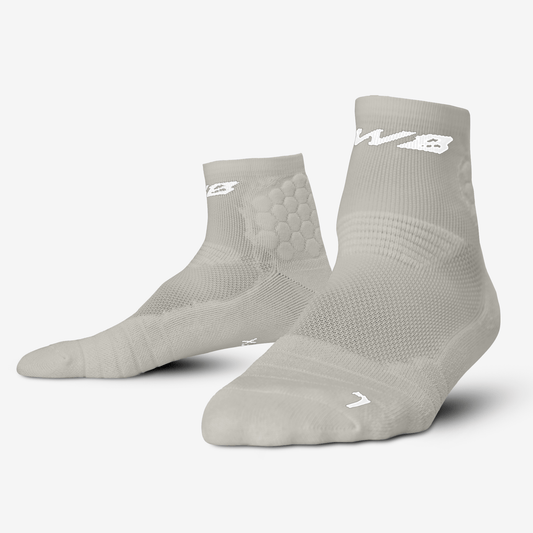 PADDED QTR SOCKS 2.0 (GREY) - We Ball Sports