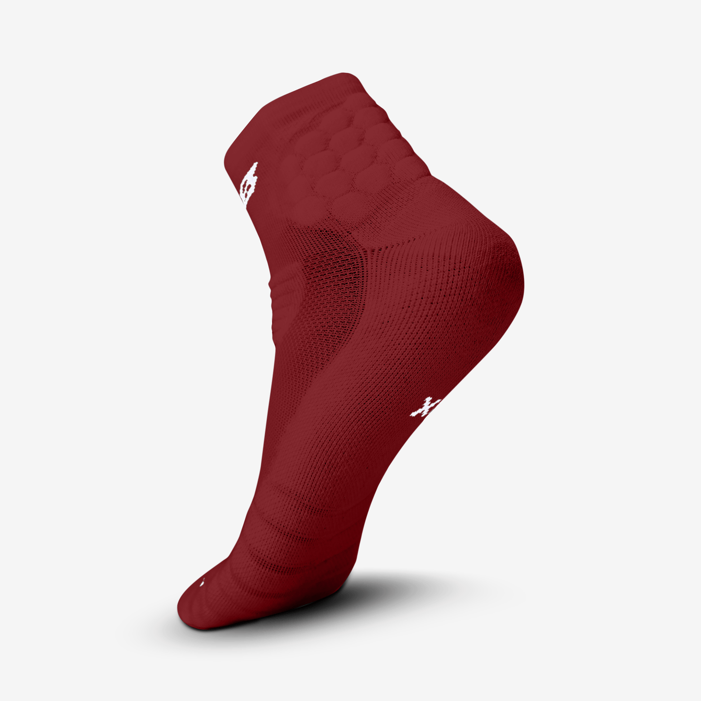 PADDED QTR SOCKS 2.0 (MAROON) - We Ball Sports