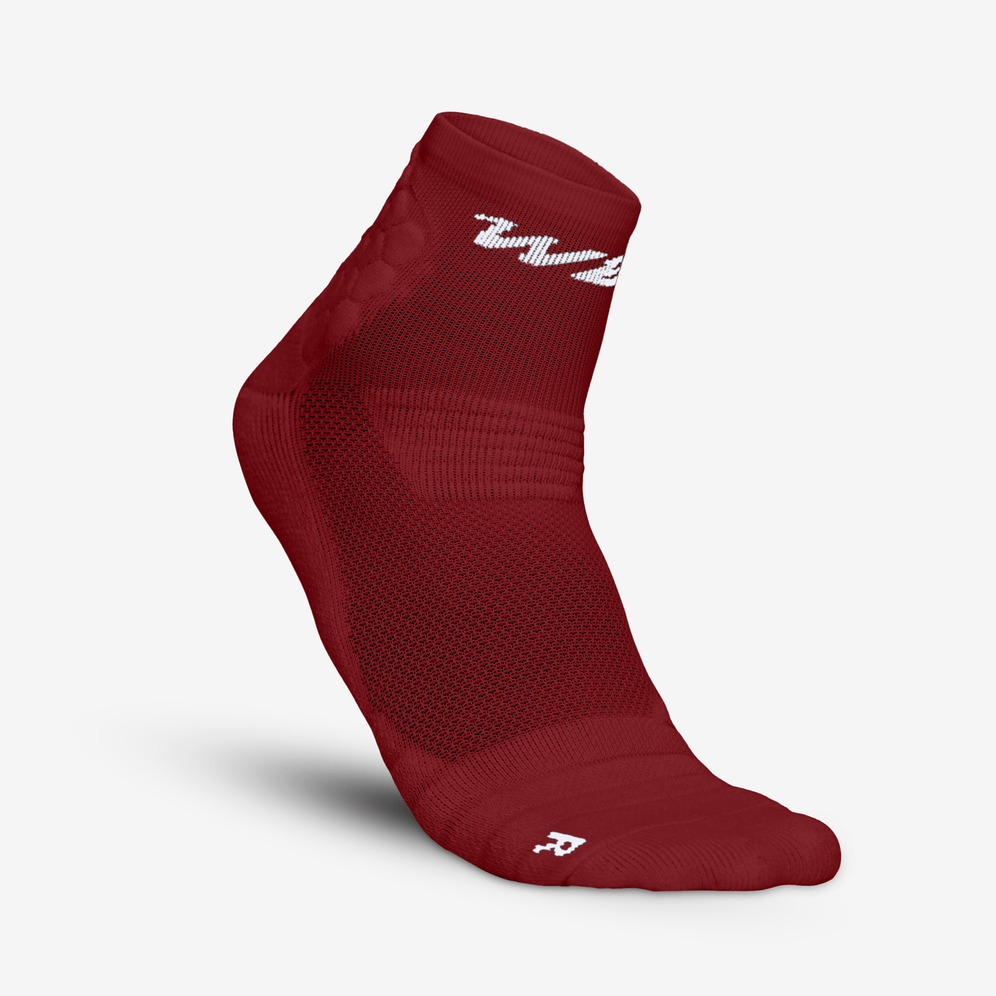 PADDED QTR SOCKS 2.0 (MAROON) - We Ball Sports