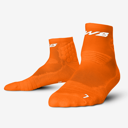 PADDED QTR SOCKS 2.0 (ORANGE) - We Ball Sports