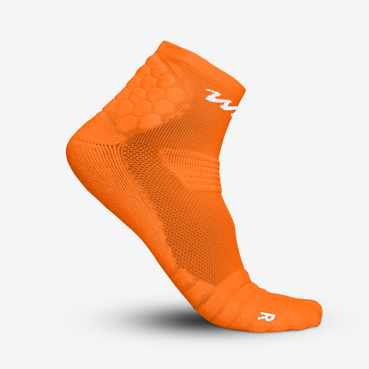 PADDED QTR SOCKS 2.0 (ORANGE) - We Ball Sports