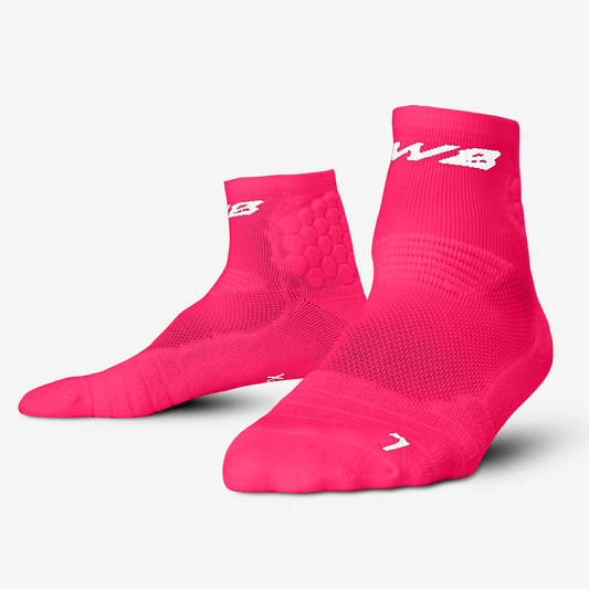 PADDED QTR SOCKS 2.0 (PINK) - We Ball Sports