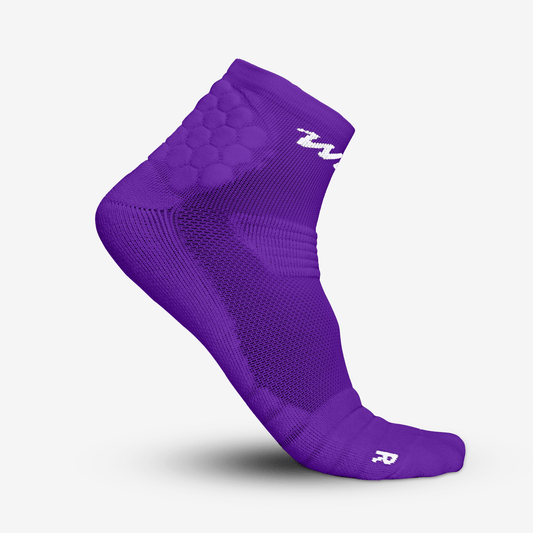 PADDED QTR SOCKS 2.0 (PURPLE) - We Ball Sports