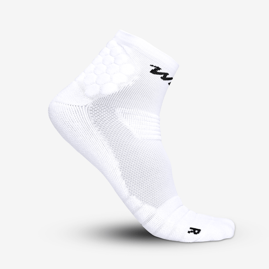 PADDED QTR SOCKS 2.0 (WHITE) - We Ball Sports