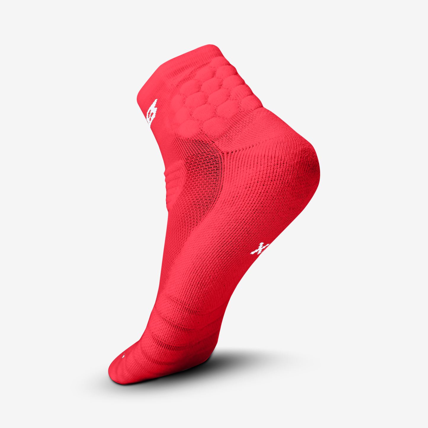 PADDED QTR SOCKS 2.0 (RED)