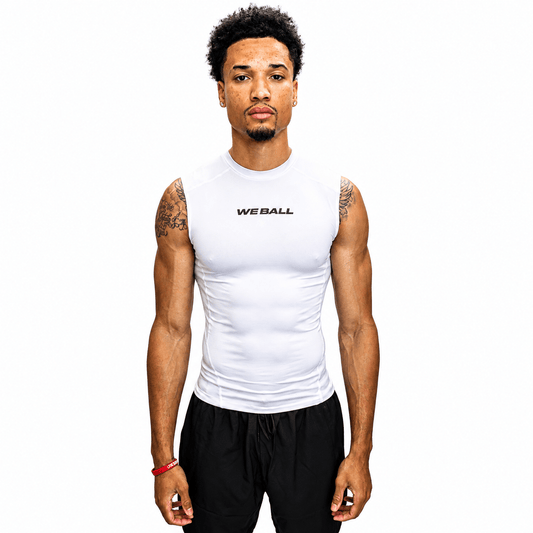 SLEEVELESS COMPRESSION (WHITE) - We Ball Sports