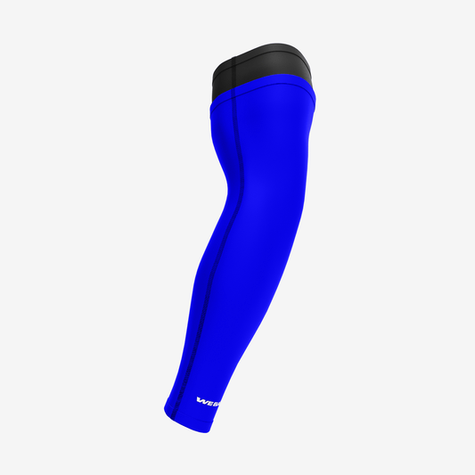 UNPADDED DOUBLE ARM SLEEVE (BLACK/BLUE) - We Ball Sports