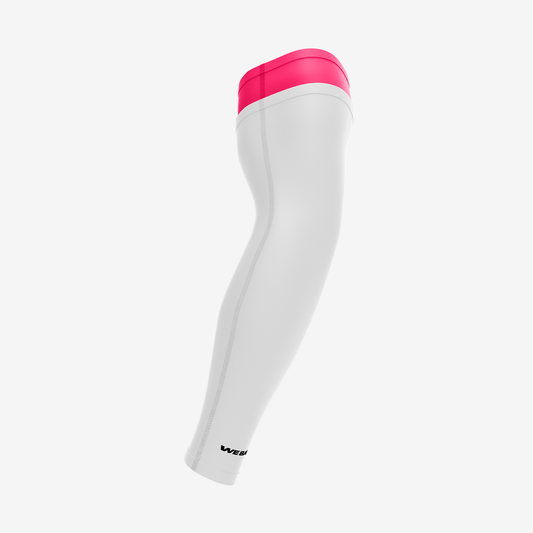 UNPADDED DOUBLE ARM SLEEVE (PINK/WHITE) - We Ball Sports