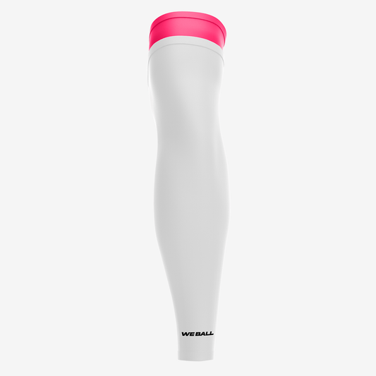 UNPADDED DOUBLE ARM SLEEVE (PINK/WHITE) - We Ball Sports