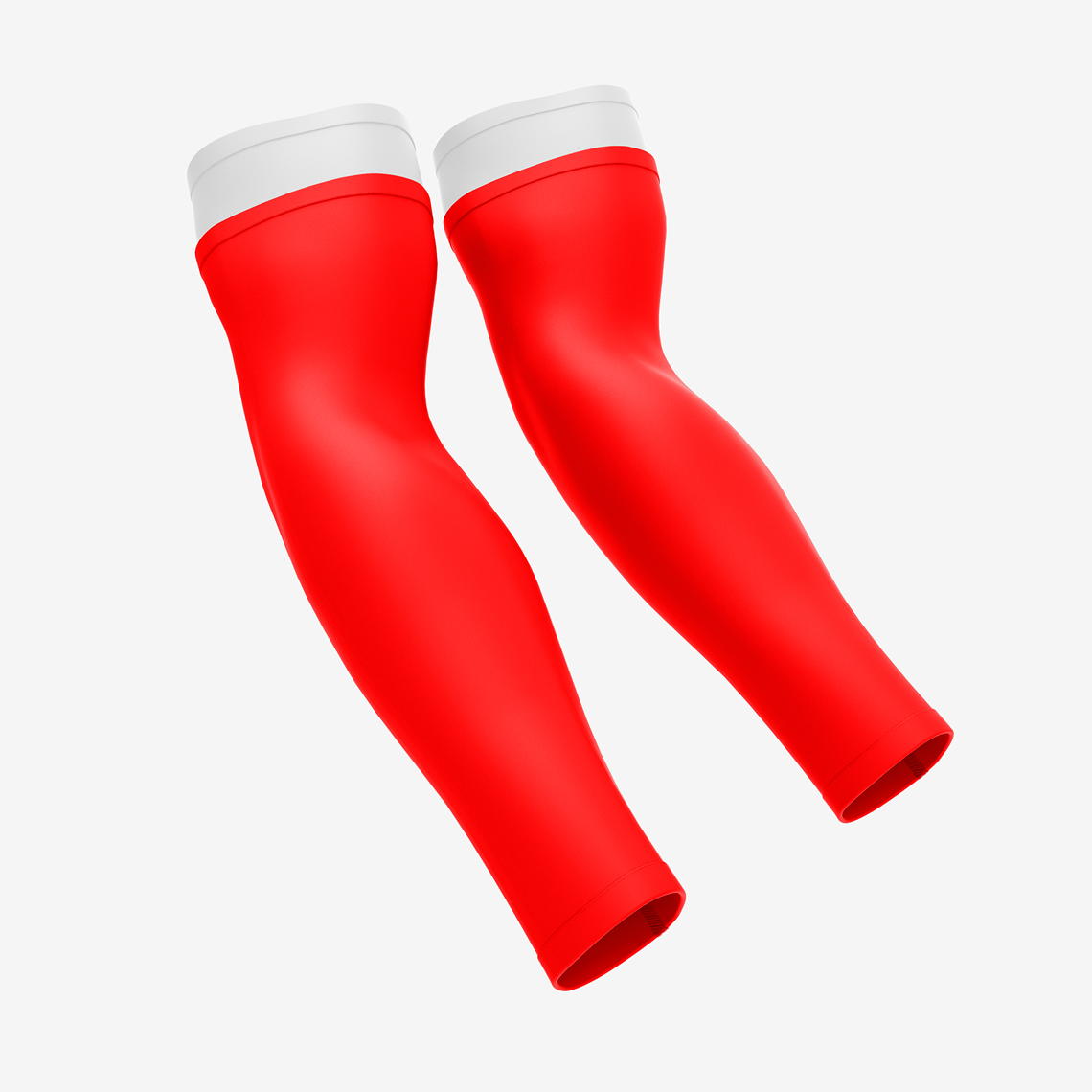 UNPADDED DOUBLE ARM SLEEVE (WHITE/RED) - We Ball Sports