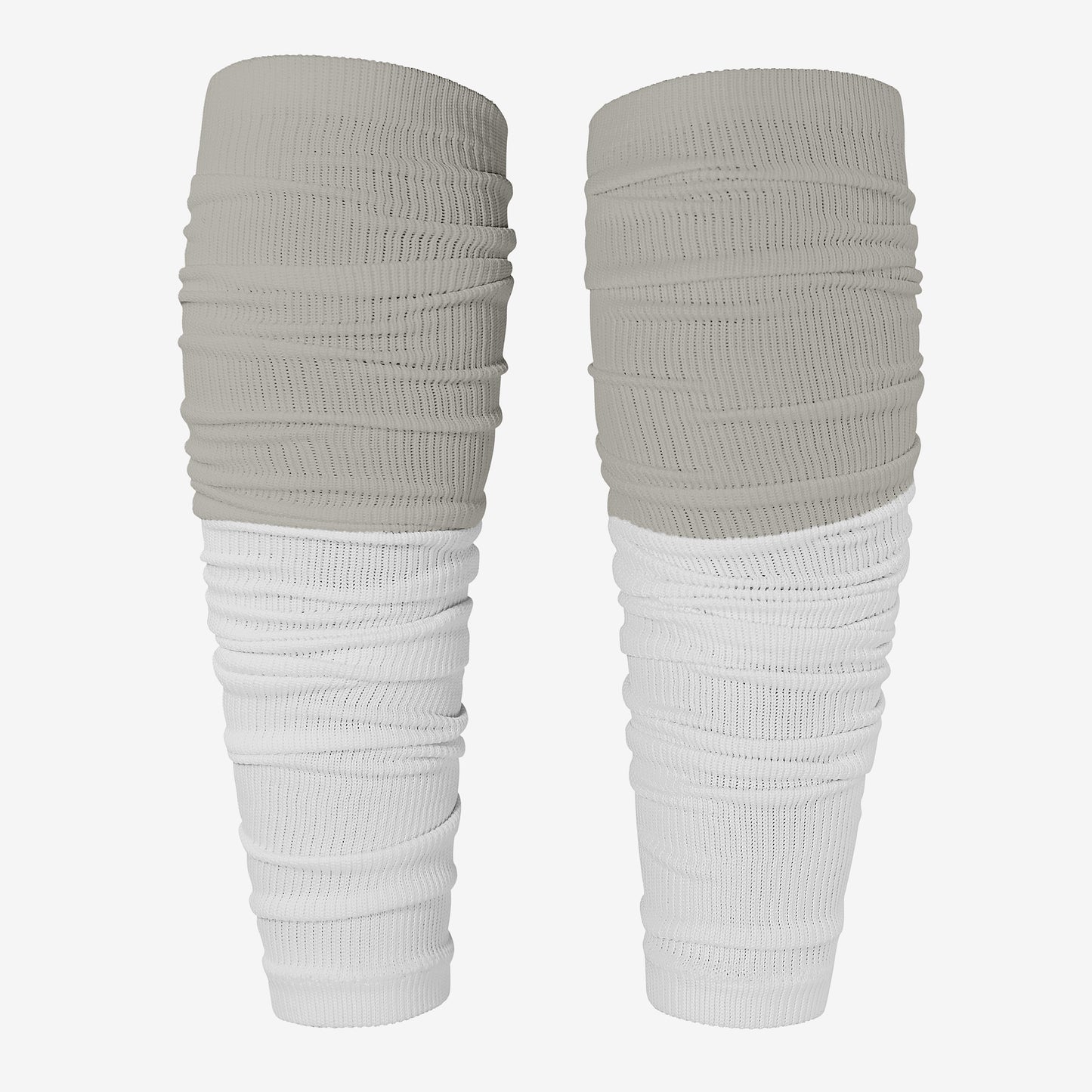 ADULT TWO-TONE FOOTBALL LEG SLEEVES 2.0 (GREY/WHITE)