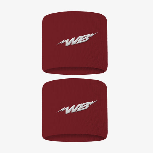 3" WRISTBANDS (MAROON, 2-PACK) - We Ball Sports