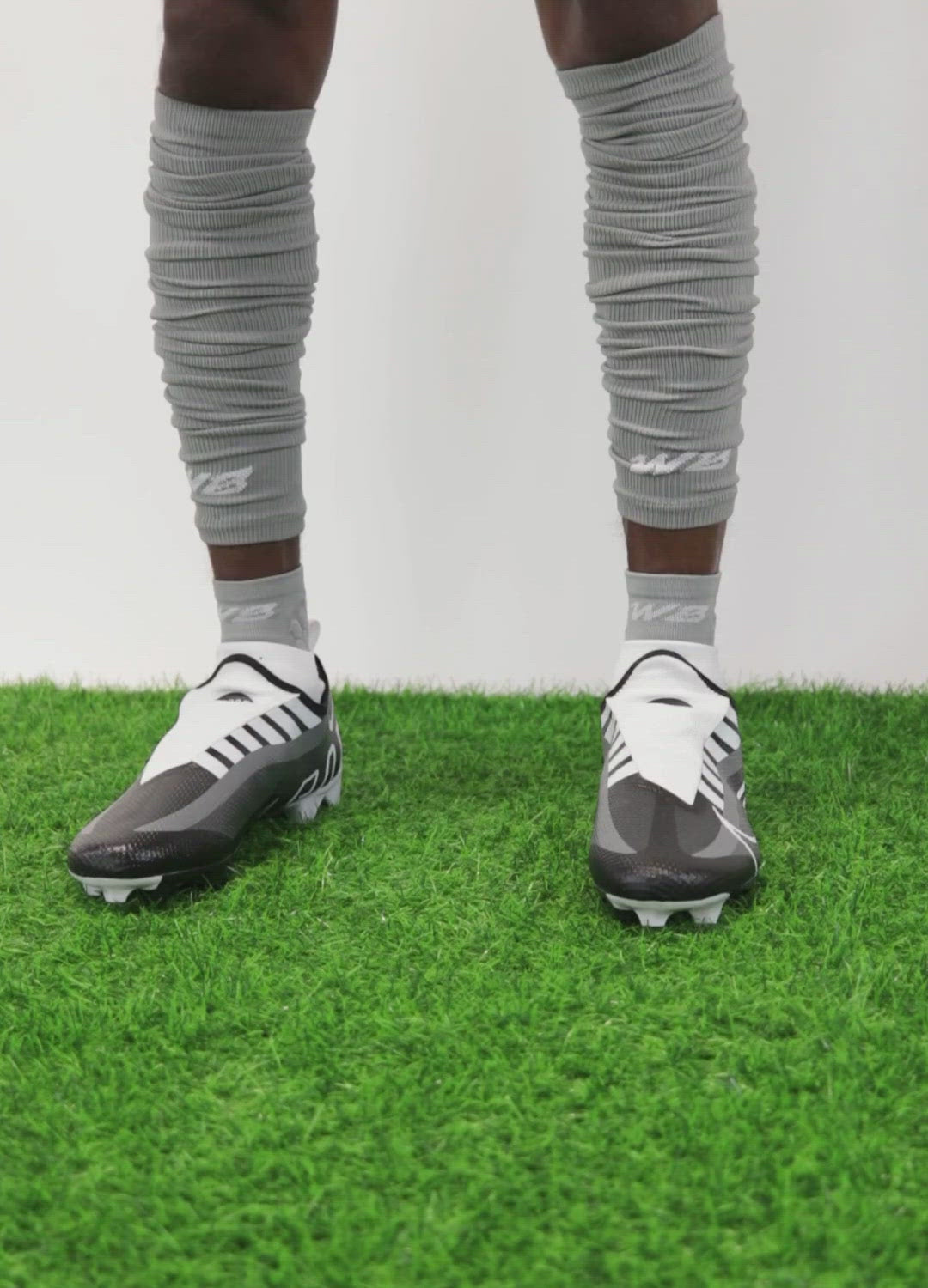 Adidas Men's Football Single Leg Sleeve White Gray Size Large (Just one)