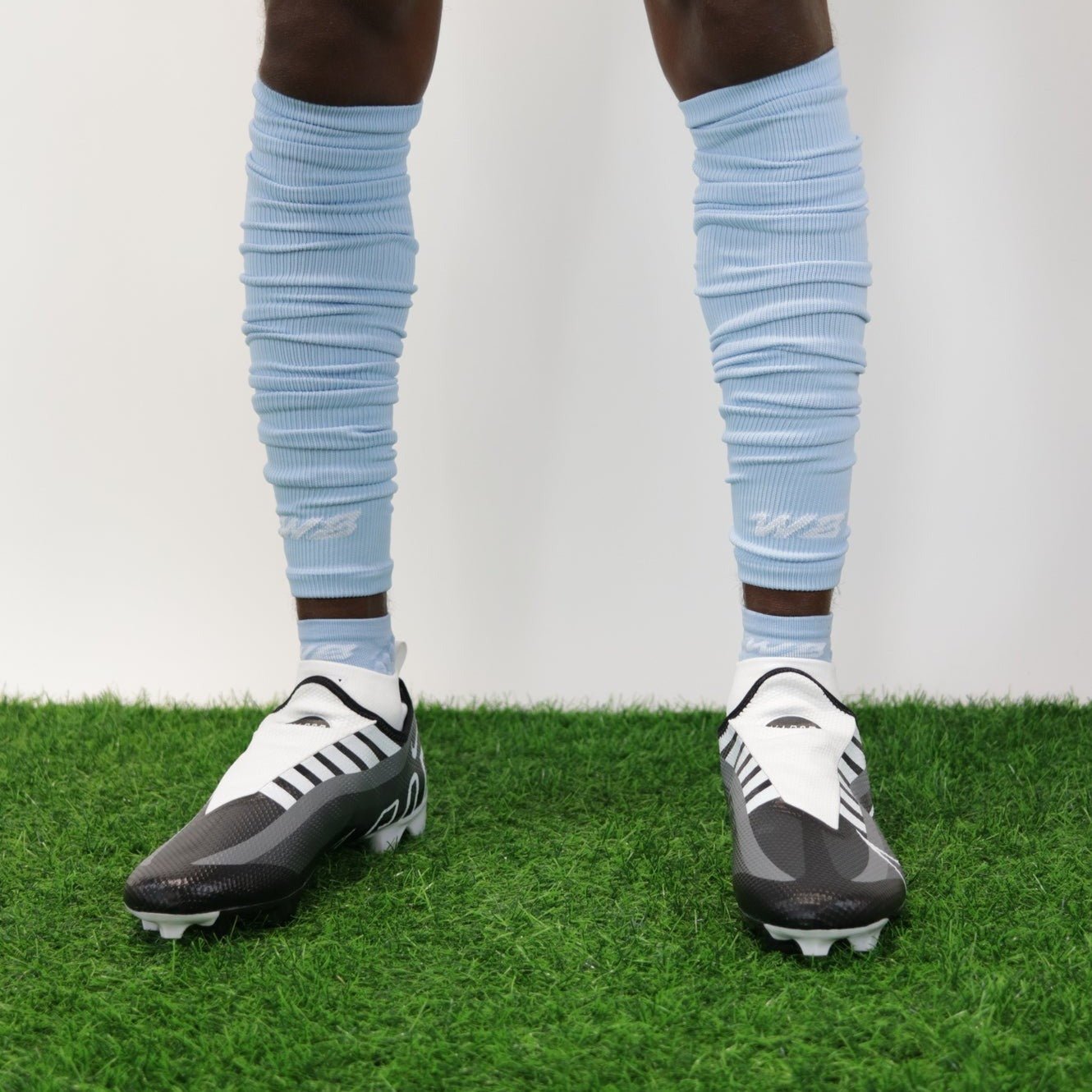 ADULT FOOTBALL LEG SLEEVES 2.0 (CAROLINA BLUE) - We Ball Sports
