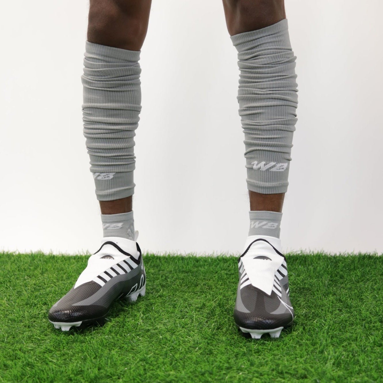 ADULT FOOTBALL LEG SLEEVES 2.0 (GREY) - We Ball Sports