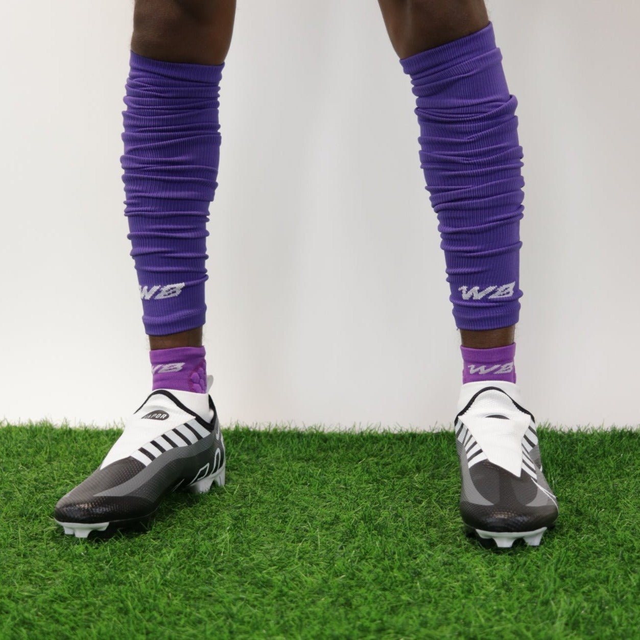 ADULT FOOTBALL LEG SLEEVES 2.0 (PURPLE) - We Ball Sports
