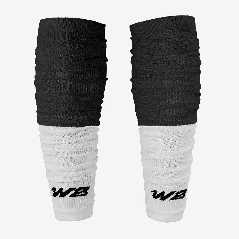 ADULT TWO-TONE FOOTBALL LEG SLEEVES 2.0 (BLACK/WHITE) - We Ball Sports