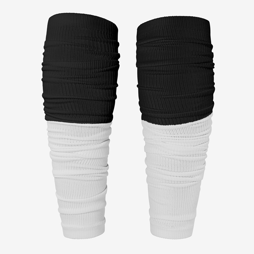 ADULT TWO-TONE FOOTBALL LEG SLEEVES 2.0 (BLACK/WHITE) - We Ball Sports