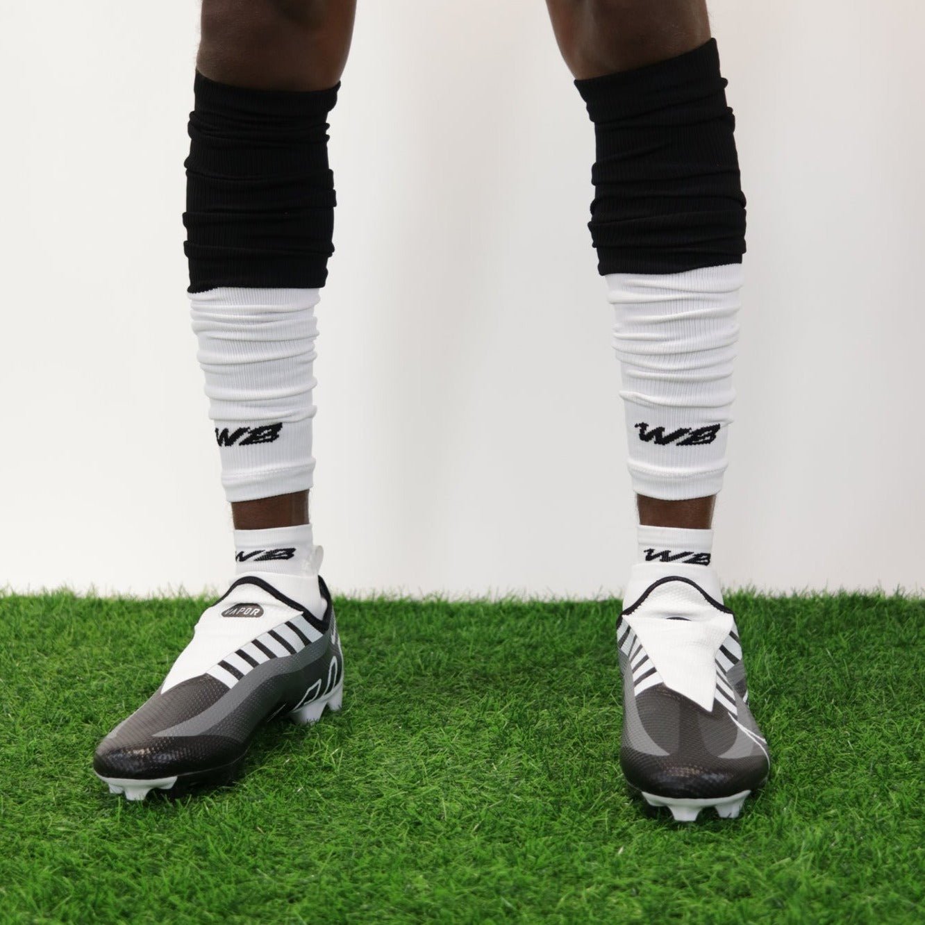 Football Leg Sleeves 2.0 (White/Black) – We Ball Sports