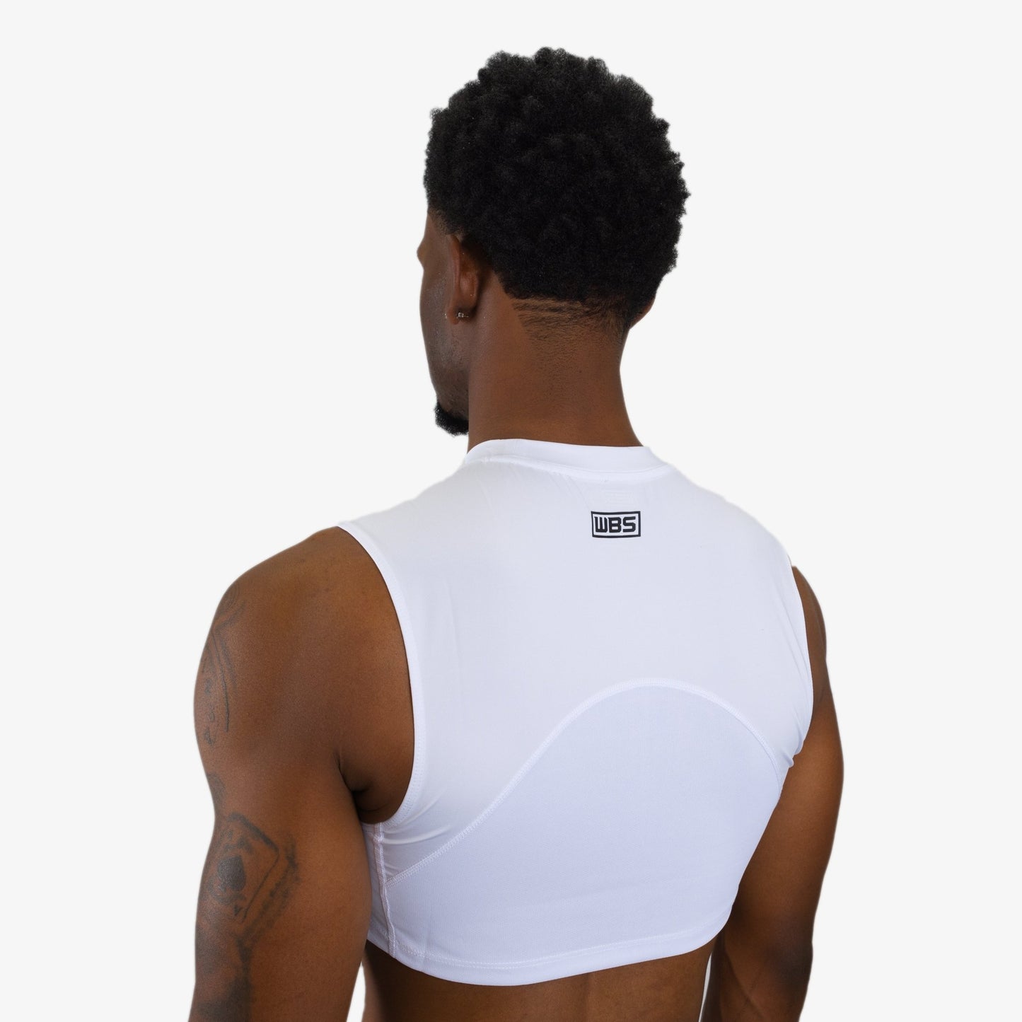 COMPRESSION CROP TANK TOP (WHITE) - We Ball Sports