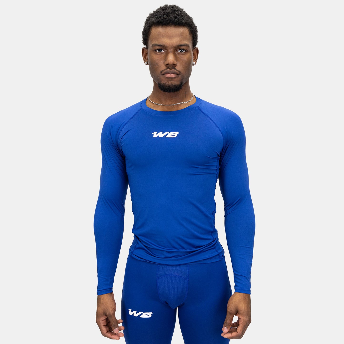 COMPRESSION LONG SLEEVE T-SHIRT (BLUE) - We Ball Sports