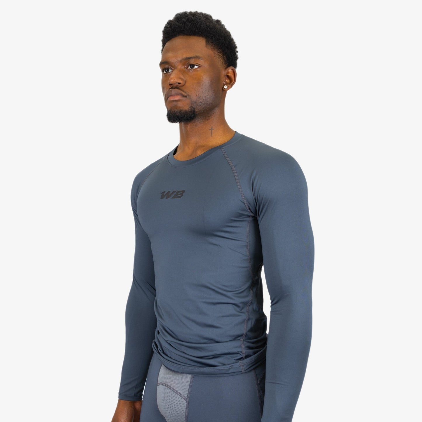 COMPRESSION LONG SLEEVE T-SHIRT (GREY) - We Ball Sports