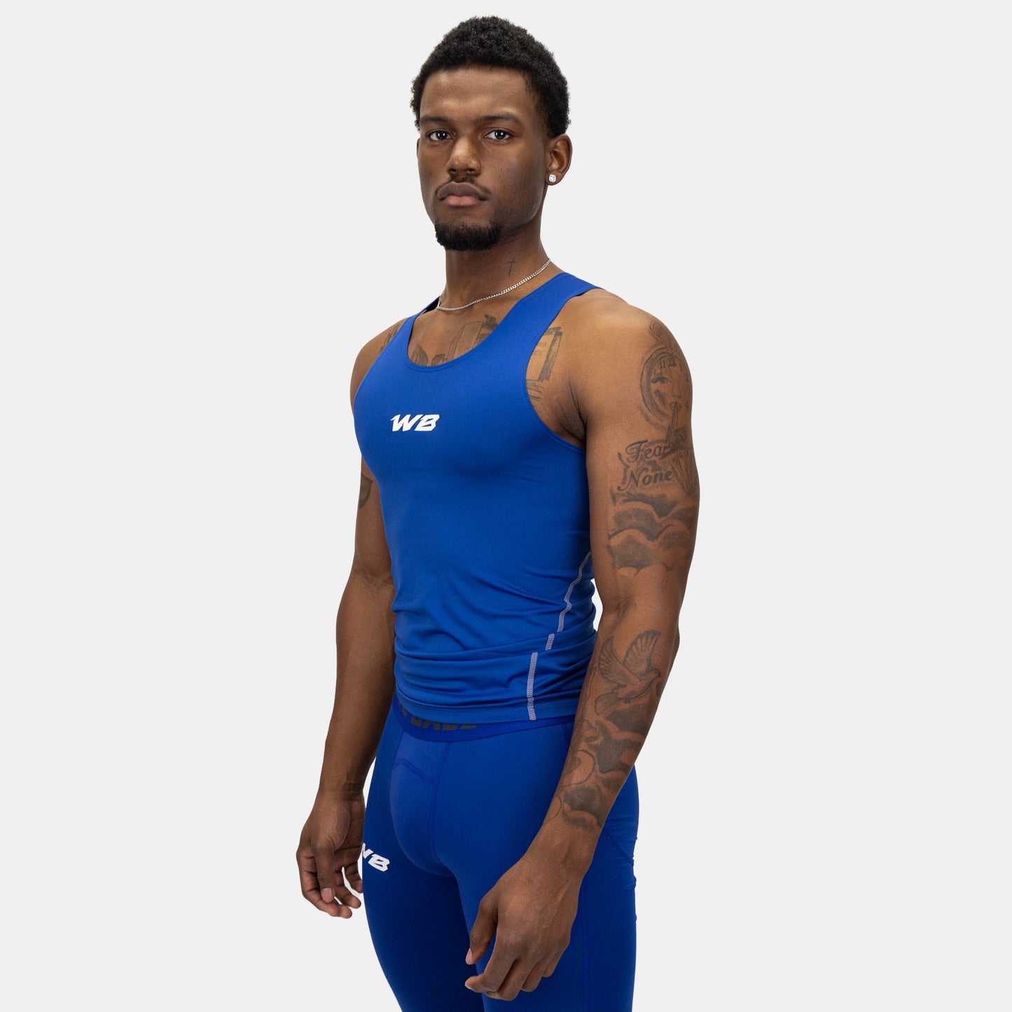 COMPRESSION TANK TOP (BLUE) - We Ball Sports