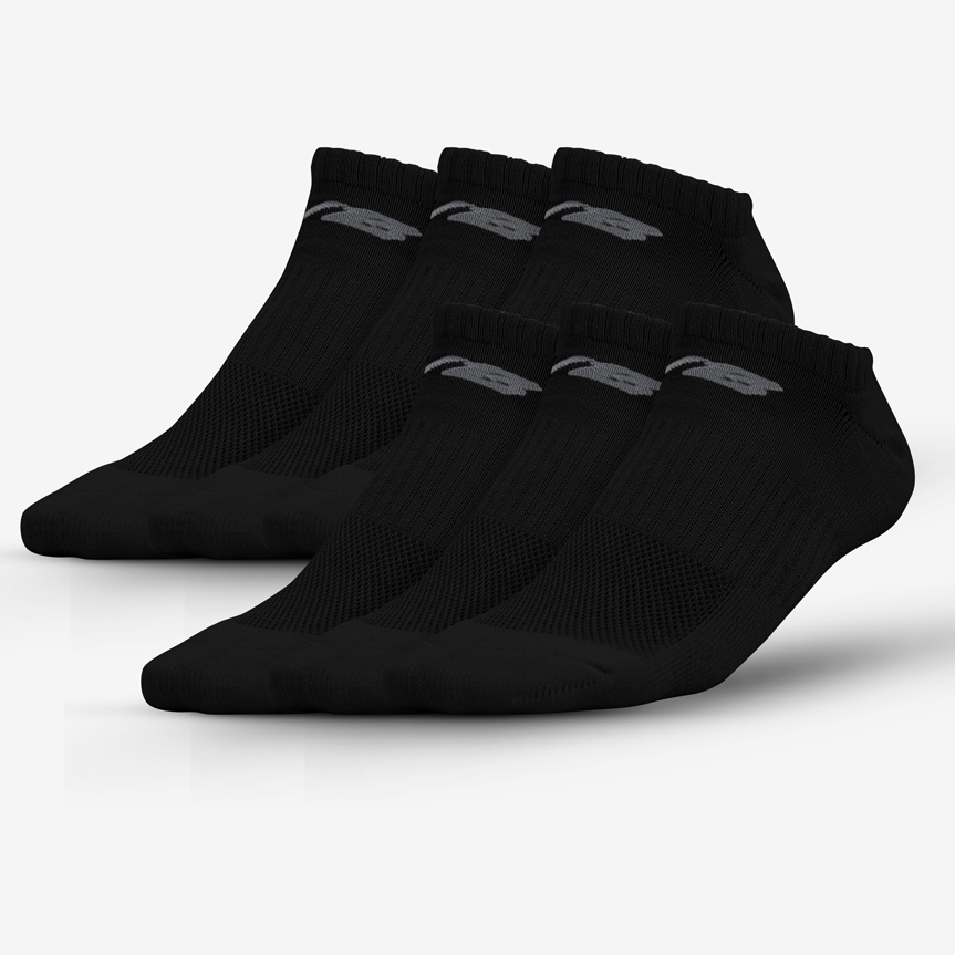 EVERYDAY TRAINING NO SHOW ANKLE SOCKS (BLACK, 6-PACK) - We Ball Sports