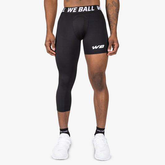  Men's Basketball Single Leg Tight Sports Pants 1/2 One Leg  Compression Pants Athletic Base Layer Underwear (Small,Black-1) : Clothing,  Shoes & Jewelry