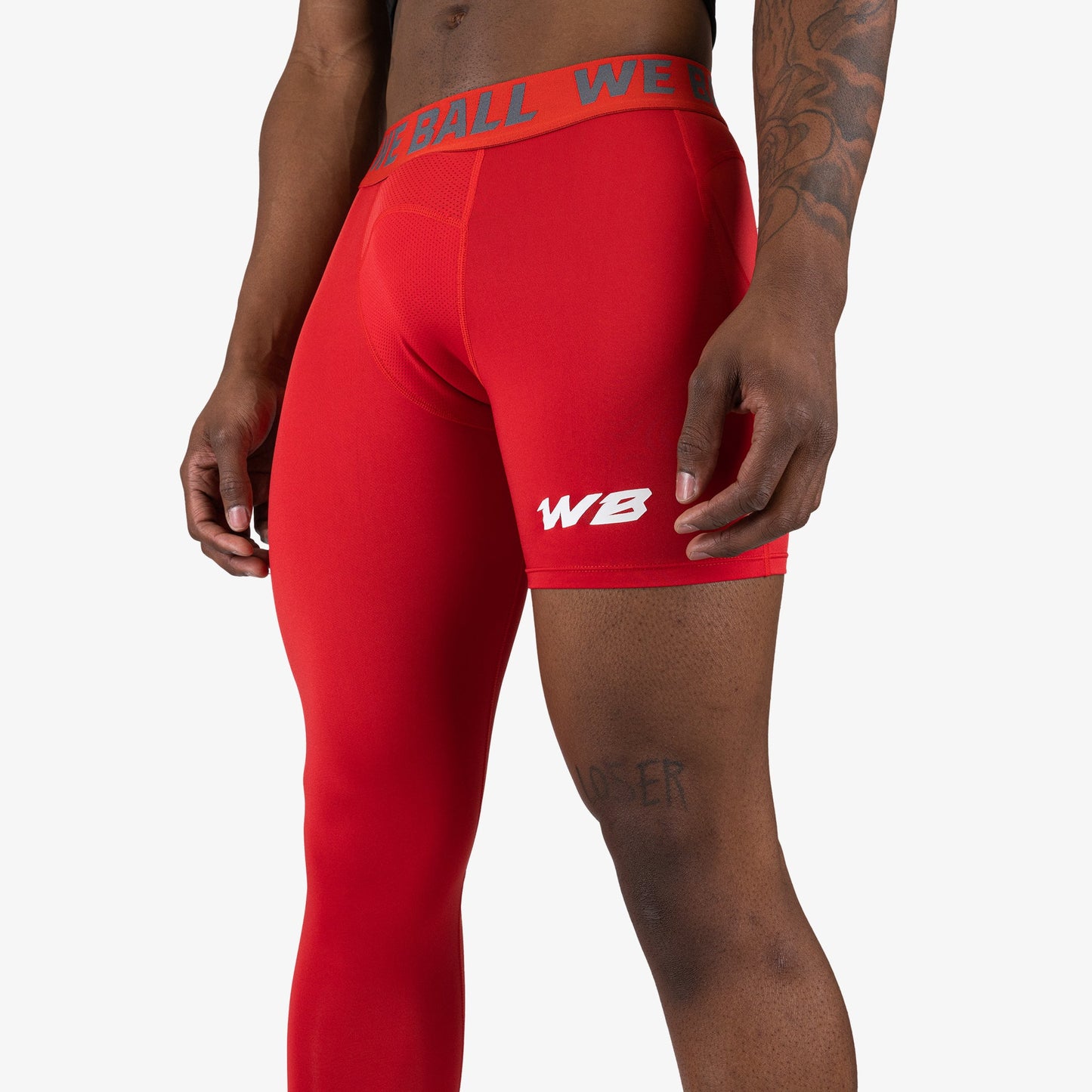 ISO LEG WBTECH™ 3/4 TIGHTS (RED) - We Ball Sports