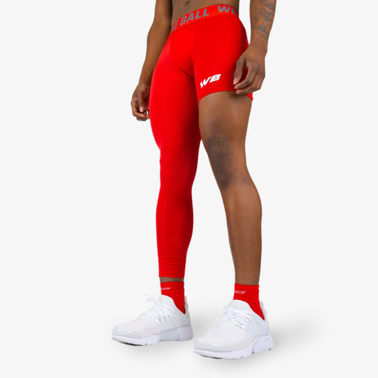 ISO LEG WBTECH™ TIGHTS (RED) - We Ball Sports