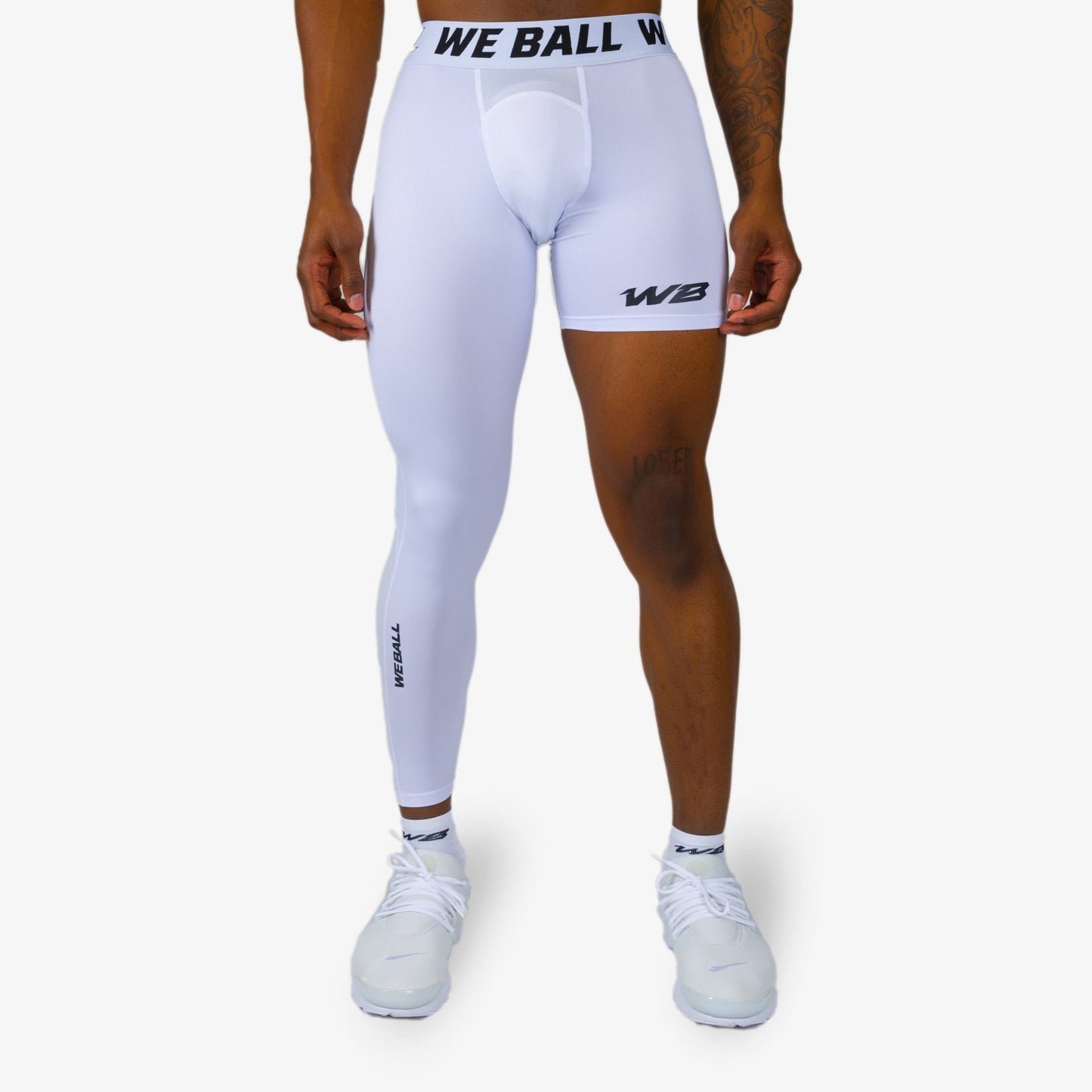 ISO LEG WBTECH™ TIGHTS (WHITE) - We Ball Sports