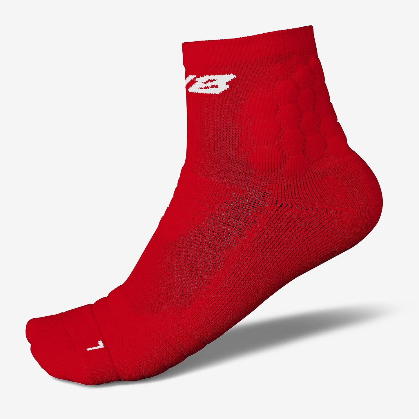 PADDED QTR SOCKS 2.0 (RED) - We Ball Sports